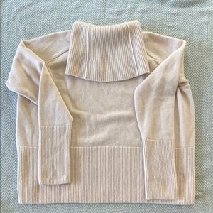 Athleta Cream Cowl Neck Sweater